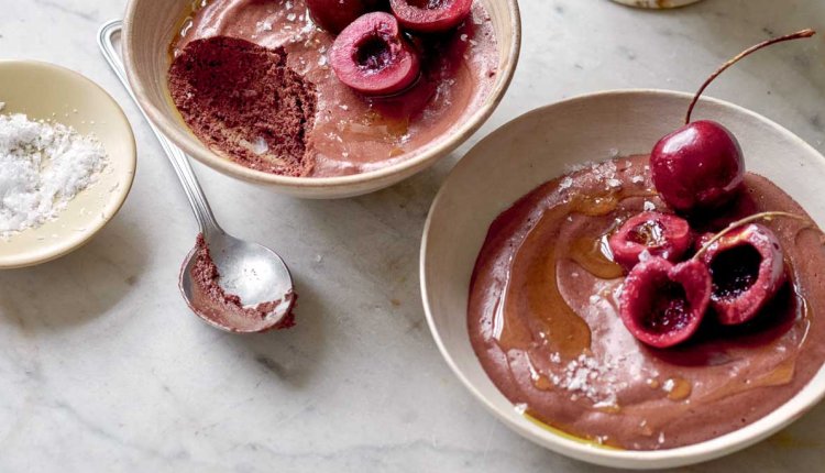 Gezonde chocolade olijfoliemousse