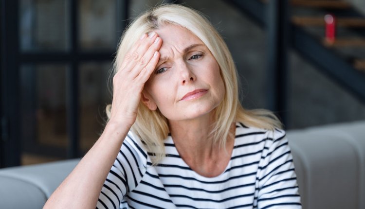 Vrouw heeft last van overgang
