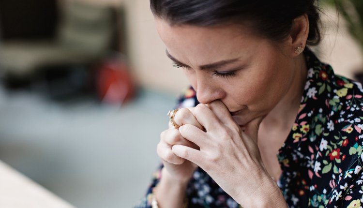 vrouw met stress