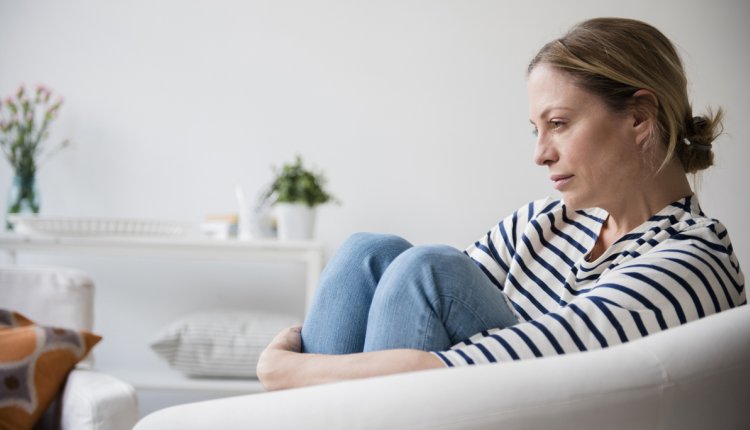 depressieve vrouw