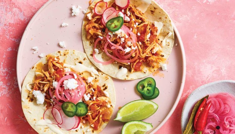 Taco met kip tinga