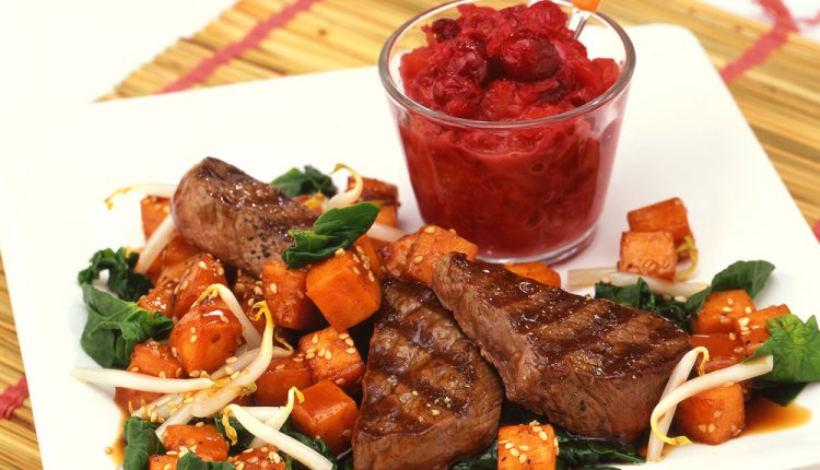 Reerugfilet met cranberry-relish