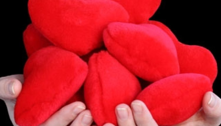 Hand vol hartjes