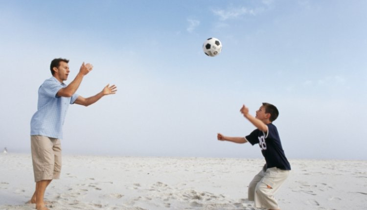 Vader zoon bal