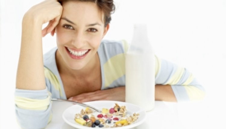 Ontbijt muesli melk