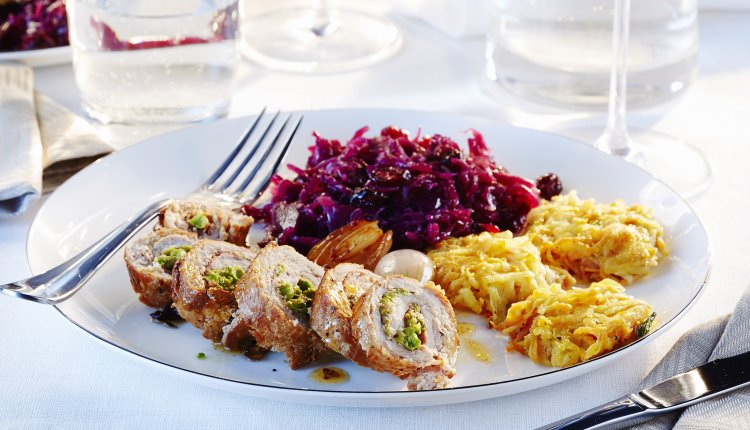 Vleesrolletjes rodekool