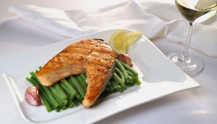 Zalm op sperziebonen