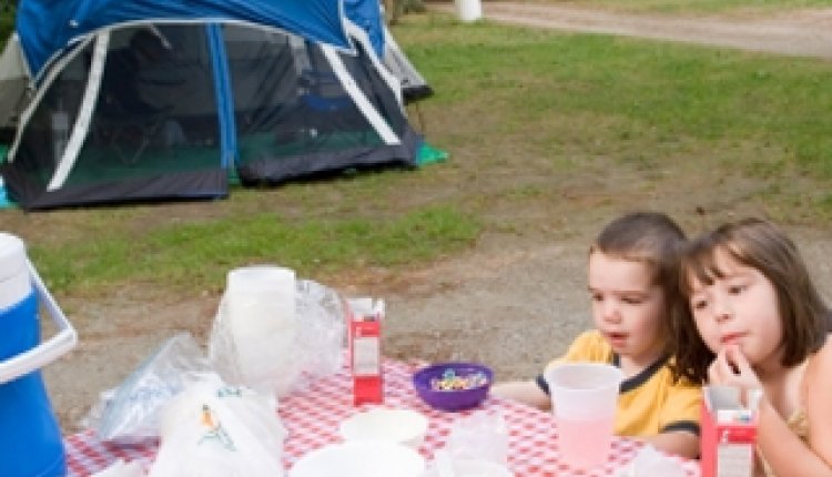 Ontbijt op camping