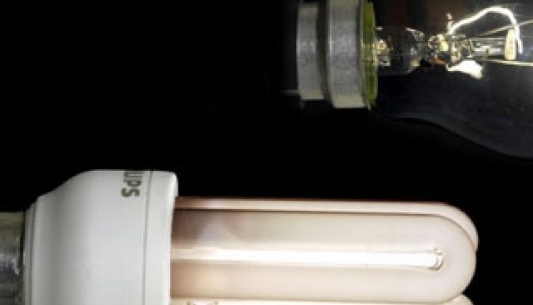 Spaarlamp en gloeilamp