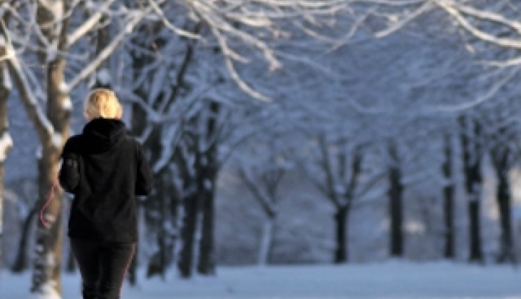 Hardlopen in de sneeuw