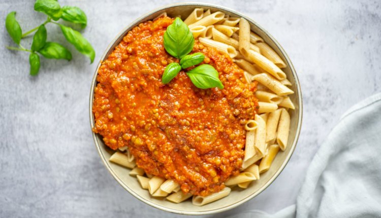 spaghetti bolognese met linzen