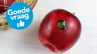 Appel met stickertje erop: kun je dat opeten?