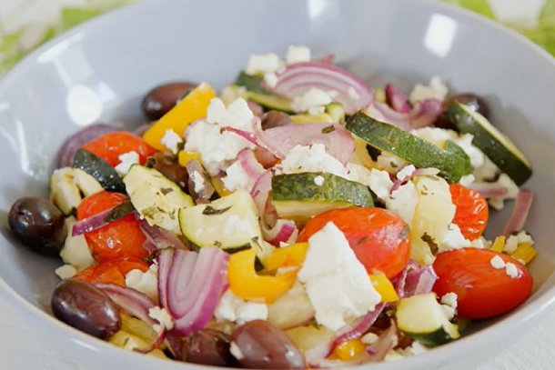 Een traybake met feta