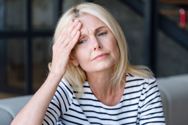 Vrouw heeft last van overgang