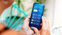 weersvoorspelling op de telefoon