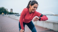 vrouw doet hartslagtraining