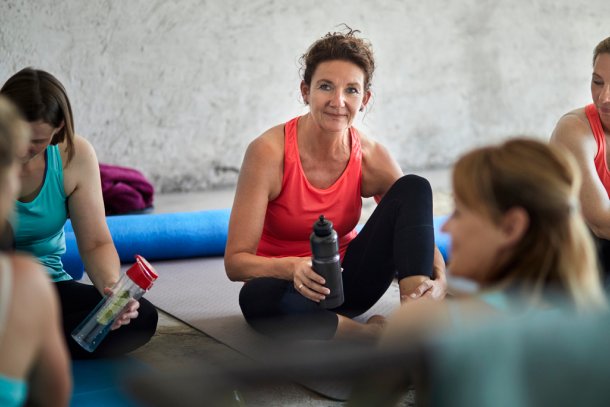 Groep vrouwen na Pilatesles