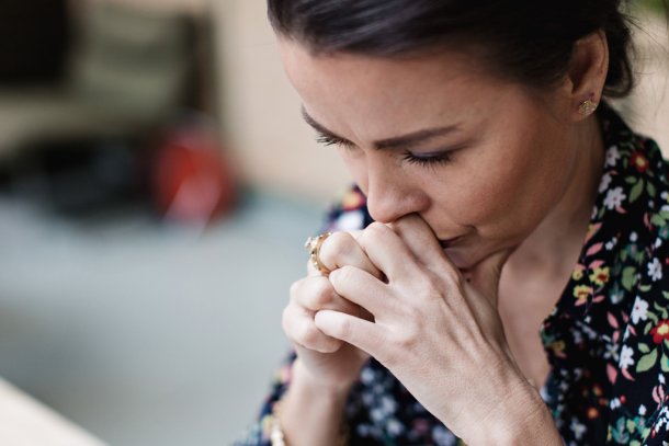 vrouw met stress