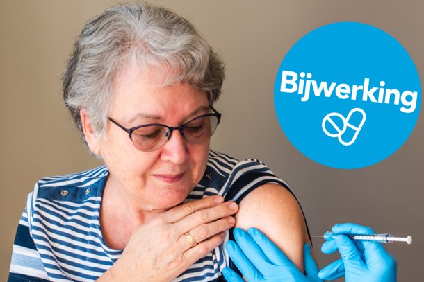 oudere vrouw krijgt gordelroosvaccin