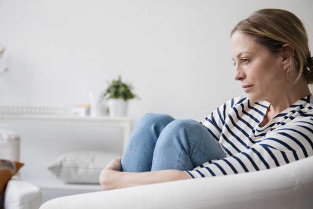depressieve vrouw